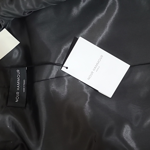 Nour Hammour Vista Studded Fringe Leather Jacket in Black - NWT - Picture 6 of 10